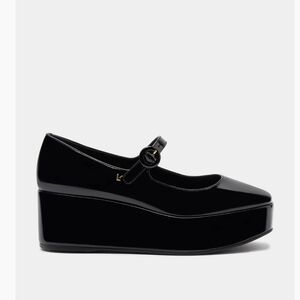 Larroude Black Platform Mary Jane Shoes